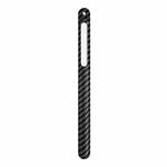 TPU Carbon Fiber Pattern Capacitor Stylus Pen Protective Case with Hook For Apple Pencil 2(Black)