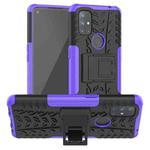 For OnePlus Nord N10 5G Tire Texture Shockproof TPU+PC Protective Case with Holder(Purple)
