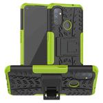 For OnePlus Nord N100 Tire Texture Shockproof TPU+PC Protective Case with Holder(Green)