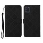 For Samsung Galaxy A31 Ethnic Style Embossed Pattern Horizontal Flip Leather Case with Holder & Card Slots & Wallet & Lanyard(Black)