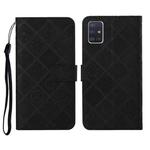 For Samsung Galaxy A71 Ethnic Style Embossed Pattern Horizontal Flip Leather Case with Holder & Card Slots & Wallet & Lanyard(Black)