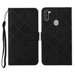 For Samsung Galaxy M11 Ethnic Style Embossed Pattern Horizontal Flip Leather Case with Holder & Card Slots & Wallet & Lanyard(Black)