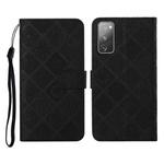 For Samsung Galaxy S20 FE Ethnic Style Embossed Pattern Horizontal Flip Leather Case with Holder & Card Slots & Wallet & Lanyard(Black)