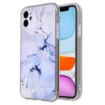 For iPhone 11 Pro Coloured Glaze Marble TPU + PC Protective Case (White)