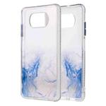 For Xiaomi Poco X3 NFC Marble Texture TPU + PC Protective Case(White Blue)