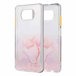 For Xiaomi Poco X3 NFC Marble Texture TPU + PC Protective Case(White Pink)