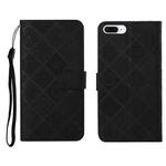 Ethnic Style Embossed Pattern Horizontal Flip Leather Case with Holder & Card Slots & Wallet & Lanyard For iPhone 8 Plus / 7 Plus(Black)