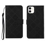 For iPhone 11 Ethnic Style Embossed Pattern Horizontal Flip Leather Case with Holder & Card Slots & Wallet & Lanyard (Black)