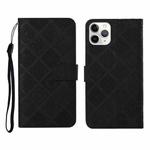 For iPhone 11 Pro Ethnic Style Embossed Pattern Horizontal Flip Leather Case with Holder & Card Slots & Wallet & Lanyard (Black)