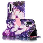 For Xiaomi Mi CC9e 3D Pattern Colored Drawing Horizontal Flip Leather Case with Holder & Card Slots & Wallet & Lanyard(Purple Butterfly)
