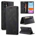 For iPhone 11 AutSpace A01 Retro Skin-feel Crazy Horse Texture Horizontal Flip Leather Case with Holder & Card Slots & Wallet & RFID (Black)