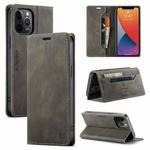 AutSpace A01 Retro Skin-feel Crazy Horse Texture Horizontal Flip Leather Case with Holder & Card Slots & Wallet & RFID For iPhone 12 / 12 Pro(Coffee)
