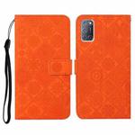 For OPPO A92 / A72 / A52 Ethnic Style Embossed Pattern Horizontal Flip Leather Case with Holder & Card Slots & Wallet & Lanyard(Orange)