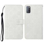 For OPPO A92 / A72 / A52 Ethnic Style Embossed Pattern Horizontal Flip Leather Case with Holder & Card Slots & Wallet & Lanyard(White)