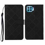 For OPPO Reno4 Lite Ethnic Style Embossed Pattern Horizontal Flip Leather Case with Holder & Card Slots & Wallet & Lanyard(Black)