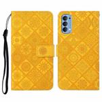 For OPPO Reno4 Pro Ethnic Style Embossed Pattern Horizontal Flip Leather Case with Holder & Card Slots & Wallet & Lanyard(Yellow)