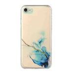 Hollow Marble Pattern TPU Straight Edge Fine Hole Protective Case For iPhone 6 Plus(Blue)