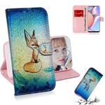 For Galaxy  A10s Colored Drawing Pattern Colorful Magnetic Buckle Horizontal Flip PU Leather Case with Holder & Card Slots & Wallet & Lanyard(Fox)