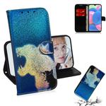 For Galaxy A50s Colored Drawing Pattern Colorful Magnetic Buckle Horizontal Flip PU Leather Case with Holder & Card Slots & Wallet & Lanyard(Cat and Leopard)