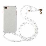 Glitter Powder Shockproof TPU Protective Case with Lanyard For iPhone 8 Plus / 7 Plus(Silver)