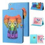 Coloured Drawing Stitching Horizontal Flip Leather Case with Holder & Card Slot & Sleep / Wake-up Function For iPad Air / Air 2 / 9.7 (2017) & (2018)(Colorful Elephant)