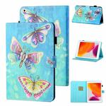 Coloured Drawing Stitching Horizontal Flip Leather Case with Holder & Card Slot & Sleep / Wake-up Function For iPad mini 5 / 4 / 3 / 2 / 1(Colorful Butterflies)