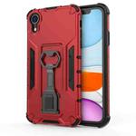For iPhone XR Peacock Style PC + TPU Protective Case with Bottle Opener(Red)