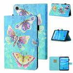 For Lenovo Tab FHD M10 Plus X606F Coloured Drawing Stitching Horizontal Flip Leather Case with Holder & Card Slot & Sleep / Wake-up Function(Colorful Butterflies)