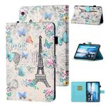 For Lenovo Tab M10 X605F / X505F Coloured Drawing Stitching Horizontal Flip Leather Case with Holder & Card Slot(Tower and Butterflies)