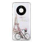 For Huawei Mate 40 Pro Coloured Drawing Pattern Transparent TPU Protective Case(Tower Bicycle)