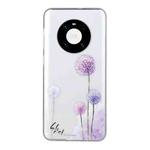 For Huawei Mate 40 Pro Coloured Drawing Pattern Transparent TPU Protective Case(Dandelion)