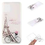 For Huawei P smart 2021 Coloured Drawing Pattern Transparent TPU Protective Case(Tower Bicycle)