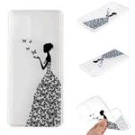 For Huawei P smart 2021 Coloured Drawing Pattern Transparent TPU Protective Case(Butterfly Girl)