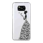 For Xiaomi Poco X3 Coloured Drawing Pattern Transparent TPU Protective Case(Butterfly Girl)