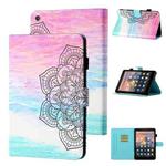 For Amazon Kindle Fire HD10 2015 / 2017 / 2019 Coloured Drawing Stitching Horizontal Flip Leather Case with Holder & Card Slot & Sleep / Wake-up Function(Colorful Mandala)