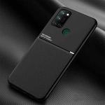 For OPPO Realme 7i Asian Version Classic Tilt Strip Grain Magnetic Shockproof PC + TPU Case(Black)