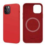 For iPhone 12 Pro Max NILLKIN Flex Pure Pro Series Silicone Magsafe Case(Red)