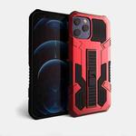 For iPhone 11 Vanguard Warrior All Inclusive Double-color Shockproof TPU + PC Protective Case with Holder (Red)