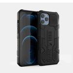 For iPhone 11 Vanguard Warrior All Inclusive Double-color Shockproof TPU + PC Protective Case with Holder (Black)