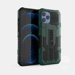 For iPhone 11 Vanguard Warrior All Inclusive Double-color Shockproof TPU + PC Protective Case with Holder (Dark Green)