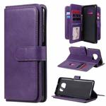 For Xiaomi Poco X3 NFC Multifunctional Magnetic Copper Buckle Horizontal Flip Leather Case with Bracket & 10 Card Slots & Wallet & Photo Frame(Purple)