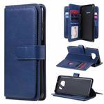 For Xiaomi Poco X3 NFC Multifunctional Magnetic Copper Buckle Horizontal Flip Leather Case with Bracket & 10 Card Slots & Wallet & Photo Frame(Dark Blue)
