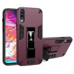 For Samsung Galaxy A70 2 in 1 PC + TPU Shockproof Protective Case with Invisible Holder(Wine Red)