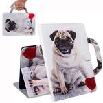 For Galaxy Tab S6 T860 / T865 3D Colored Drawing Horizontal Flip Leather Case with Holder & Card Slot & Wallet & Handle(Pug)