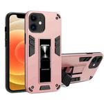 For iPhone 12 mini 2 in 1 PC + TPU Shockproof Protective Case with Invisible Holder (Rose Gold)