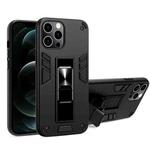 For iPhone 12 Pro Max 2 in 1 PC + TPU Shockproof Protective Case with Invisible Holder(Black)