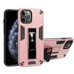 For iPhone 11 Pro 2 in 1 PC + TPU Shockproof Protective Case with Invisible Holder (Rose Gold)