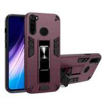 For Xiaomi Redmi Note 8 2 in 1 PC + TPU Shockproof Protective Case with Invisible Holder(Wine Red)