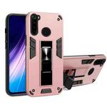 For Xiaomi Redmi Note 8 2 in 1 PC + TPU Shockproof Protective Case with Invisible Holder(Rose Gold)