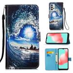 For Samsung Galaxy A32 5G 3D Painting Horizontal Flip Leather Case with Holder & Card Slot & Lanyard(Waves)